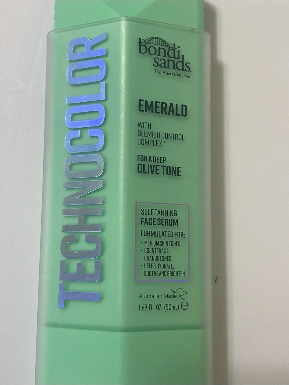 Bondi Sands Technocolor Emerald Self-Tanning Face Serum - Mint Green NEW 3 pack